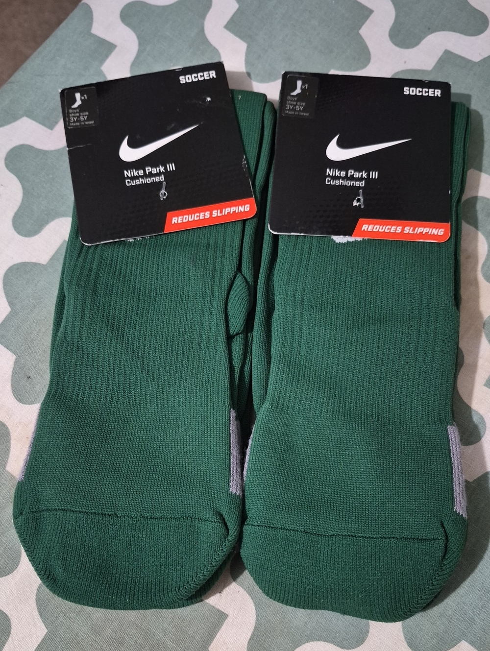 Nike Green Cushioned Soccer Crew Socks - 2 Pack